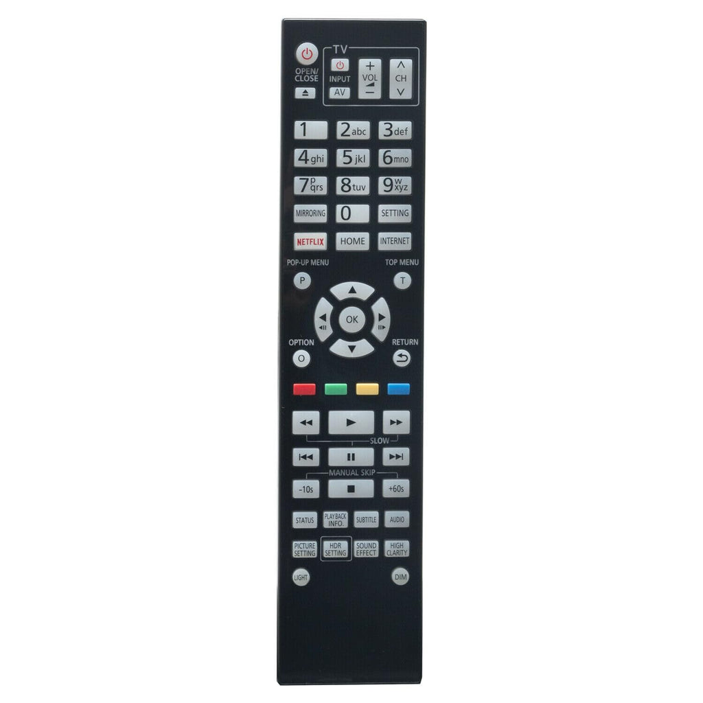 Replacement Remote Control for Blu-ray DVD Disc Player with Backlight E525943