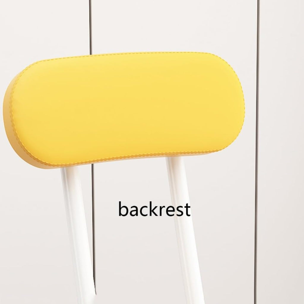 Black Cushioned Folding Stool with Backrest L46879