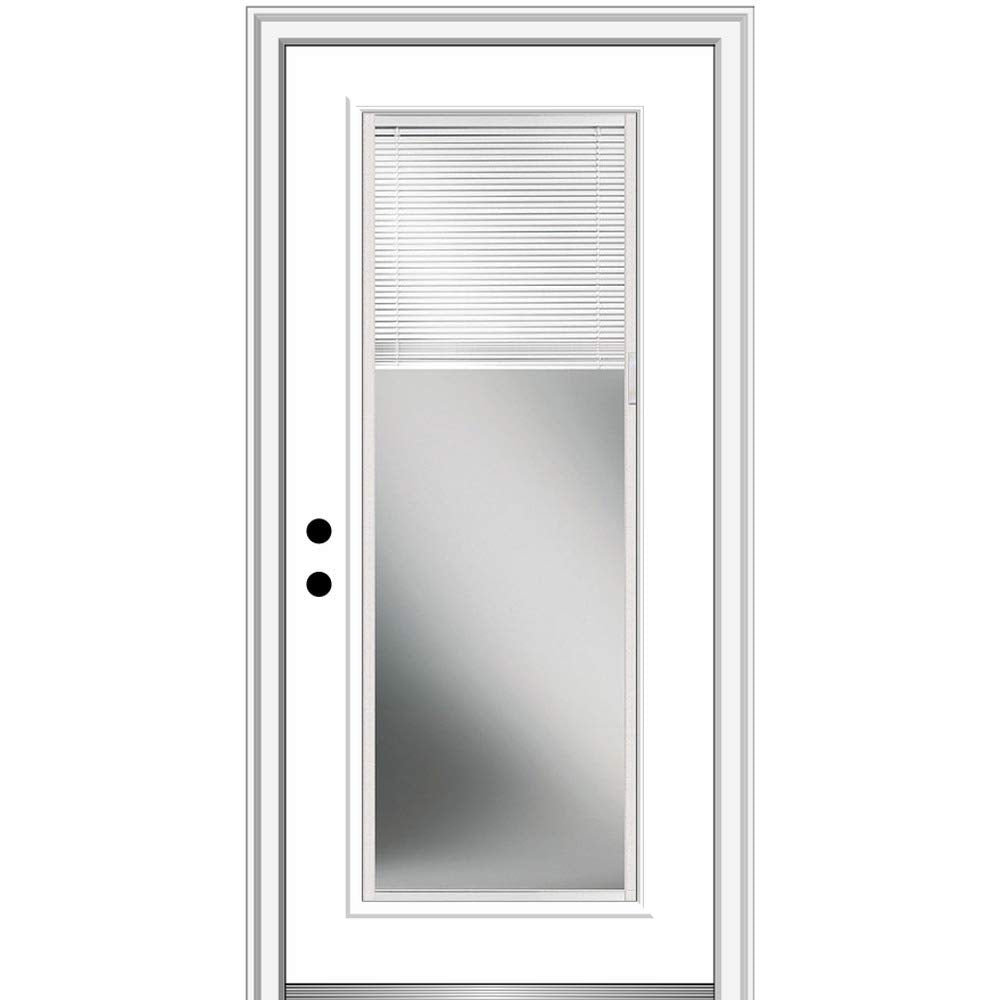Steel Primed Right-Hand Inswing Full Lite Prehung Front Door 36" x 80" J487183