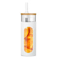 22 oz Glass Tumbler with Lid and Straw N663