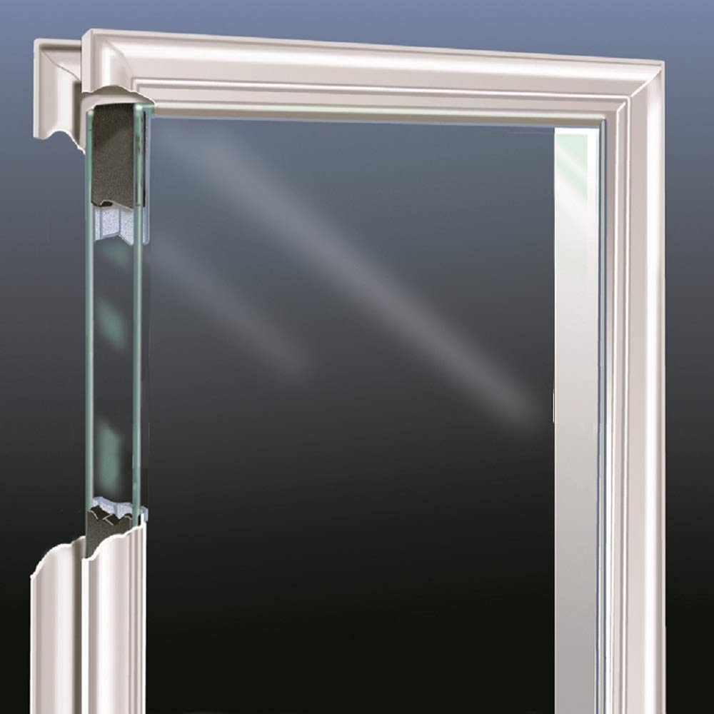Steel Primed Right Hand In-Swing Prehung Front Door with Pet Door Clear Glass 36" x 80" J91555