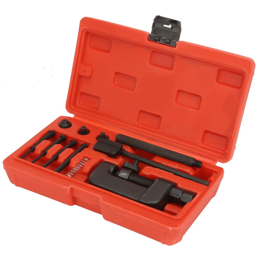 13PC Motorcycle Chain Breaker Rivet Tool Set with Carrying Case H74355