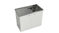 White 39 in Kitchen Sink Cabinet with Stainless Steel Top V24081