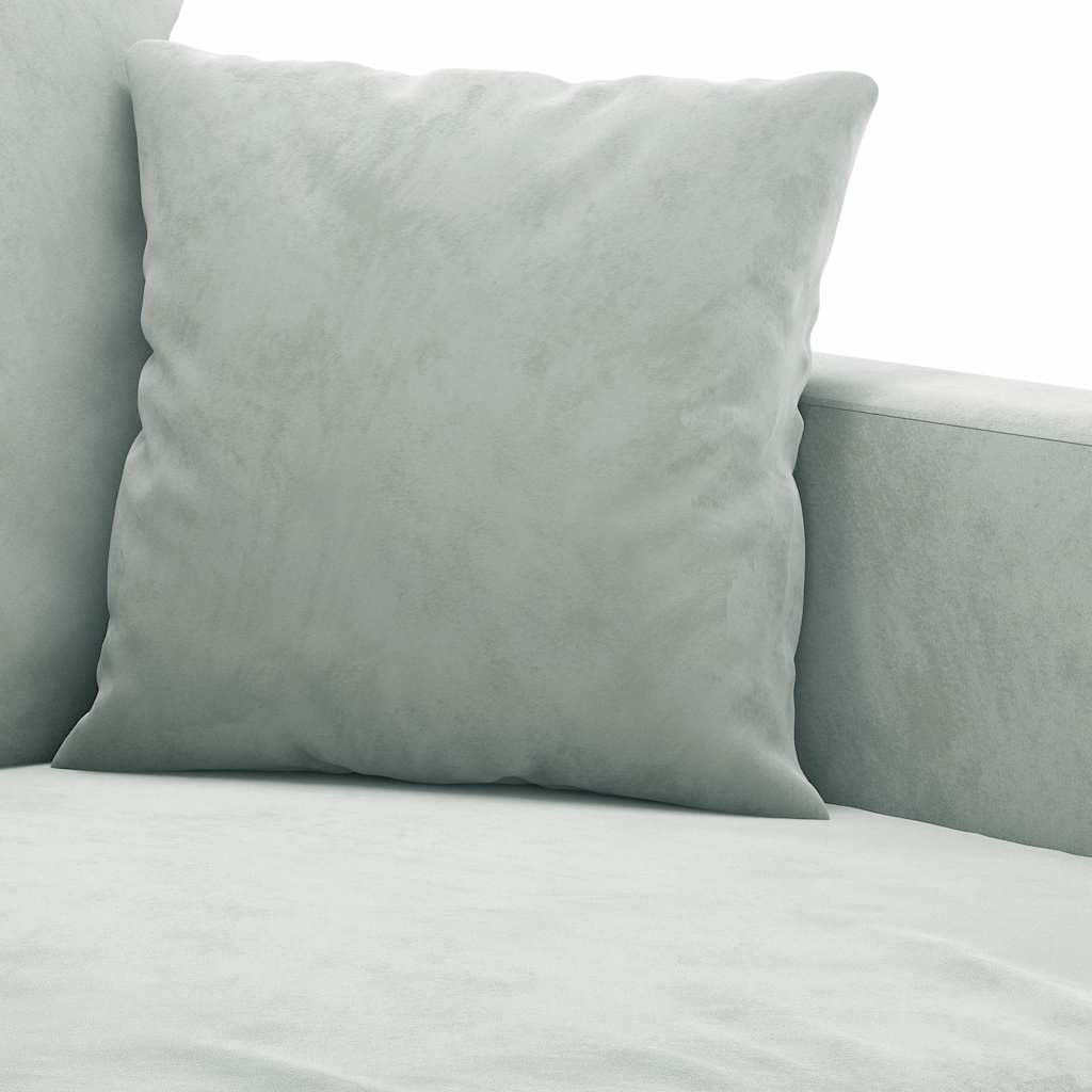 Light Gray Velvet 2-Seater Loveseat Sofa I506104