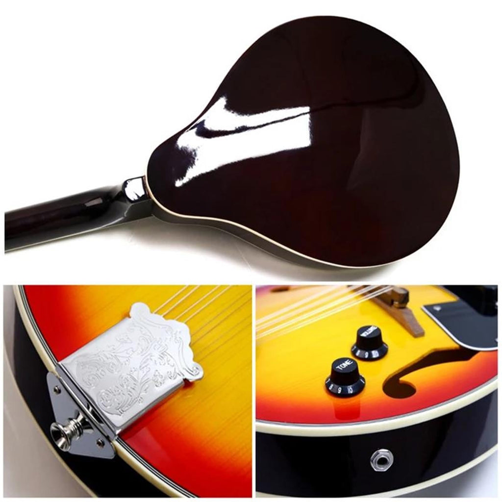 Spruce 8 Strings Hollow F Sound Hole Sunburst Electric Mandolin C2705