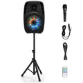 Portable 15" 1500W 2-Way Bluetooth PA Speaker System Set with Stand Q968