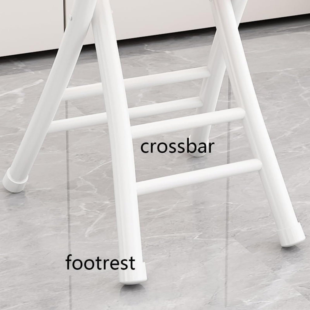 Black Cushioned Folding Stool with Backrest L46879