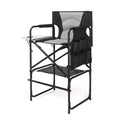 Extra Tall Portable Folding Makeup Artist Chair with Side Table L6676