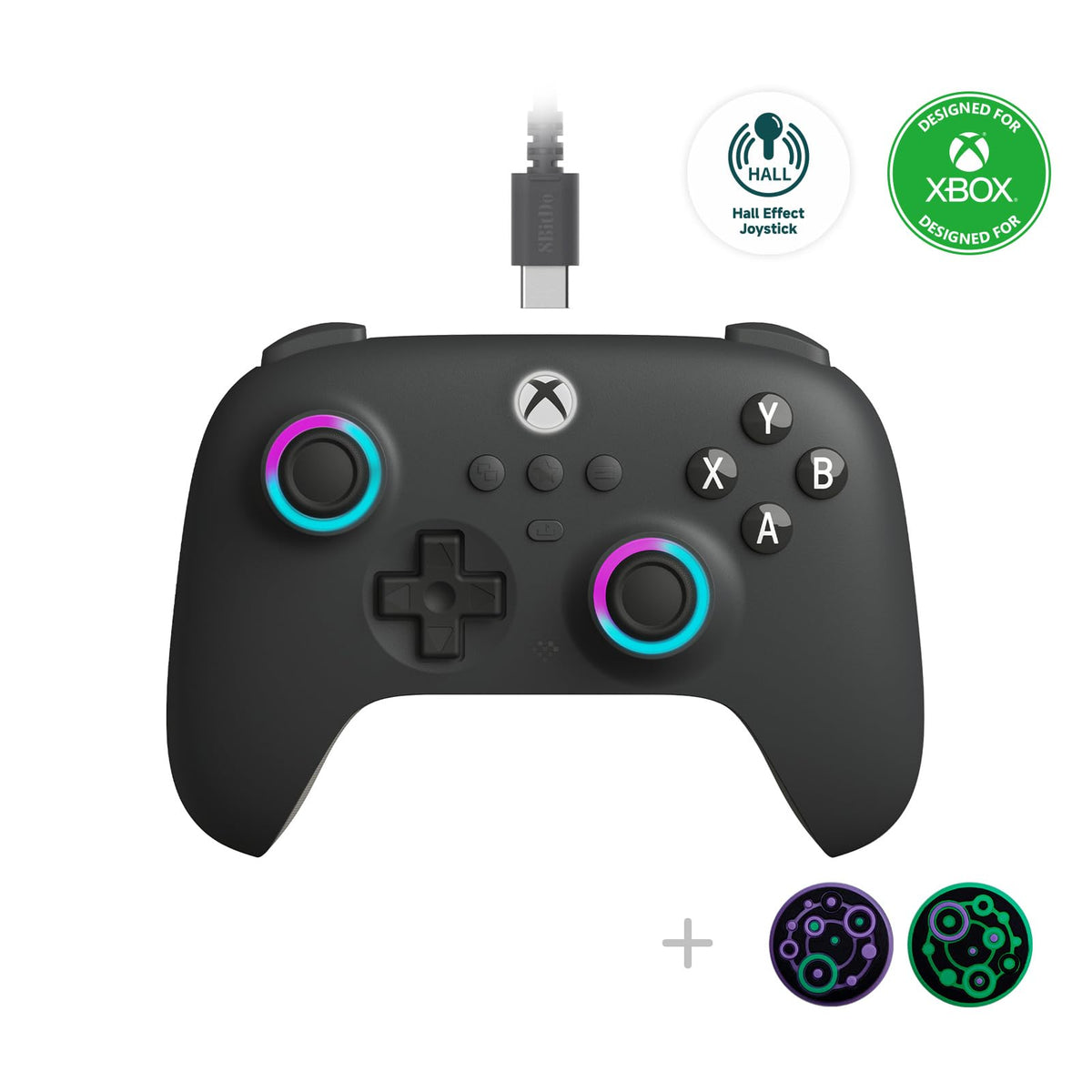 Wired Controller with RGB Lighting Dark Gray F83371