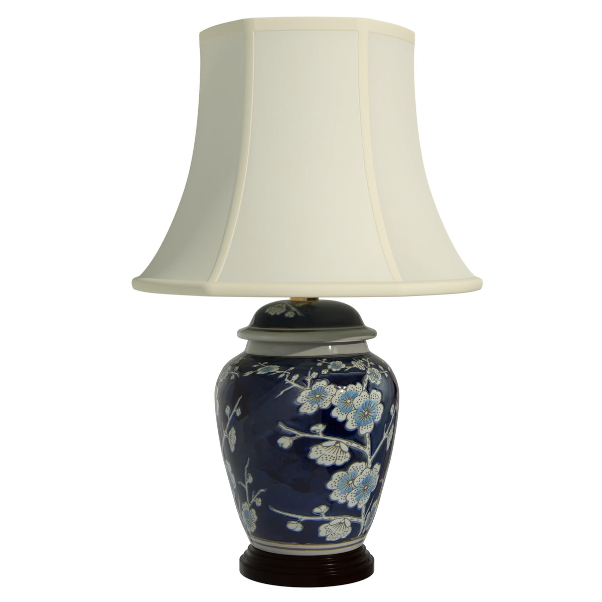 22" Blue Cherry Blossom Lamp U316591