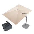 Beige 360° Rotation Patio Umbrella with Base S423235