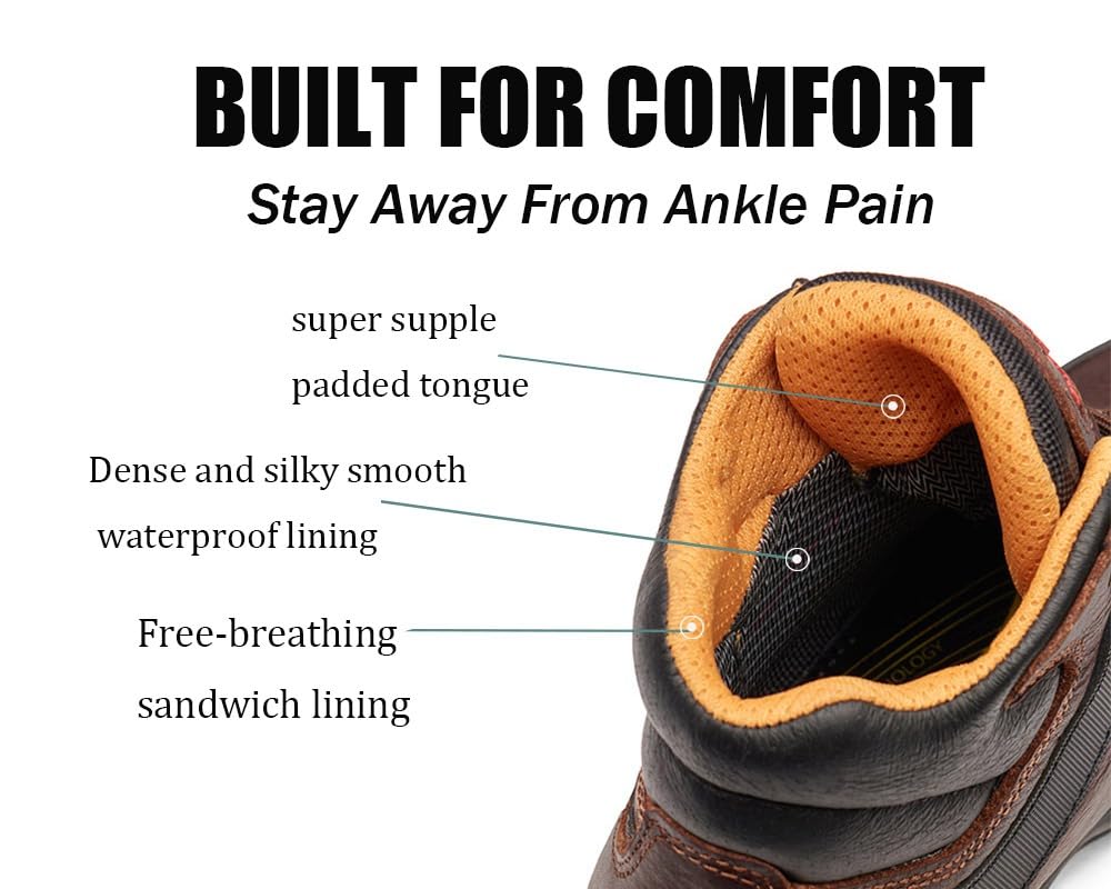 6 Inch Waterproof Leather Work Boots K49254