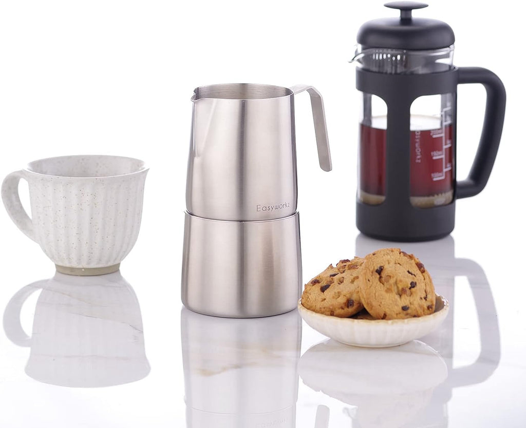 12 oz Stainless Steel French Press and Creamer Set F940
