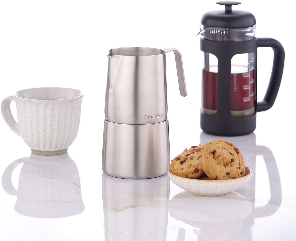 12 oz Stainless Steel French Press and Creamer Set F940