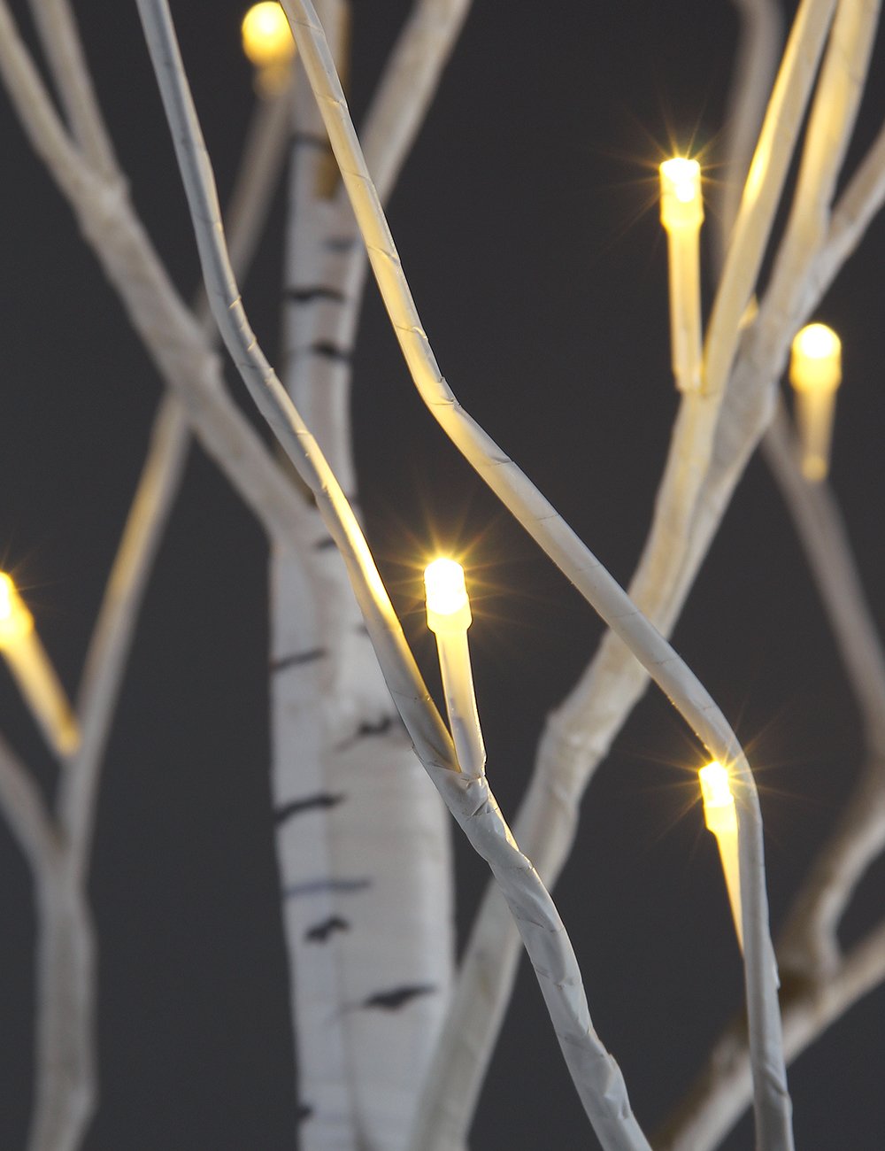 8FT 132 LED Birch Tree Warm White J61315