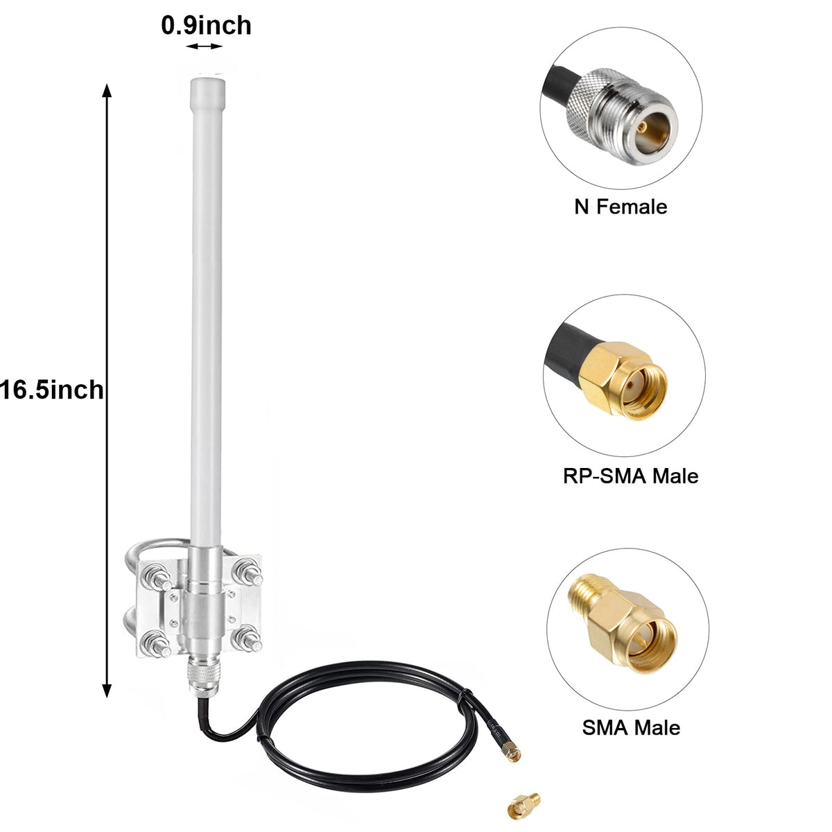 915MHz 5.8dbi Long Range Antenna with 10ft Cable H774401