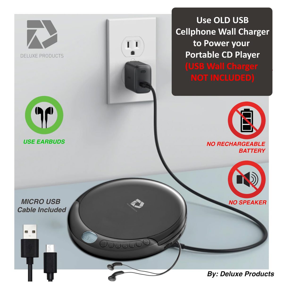 Portable CD Player with 60 Second Anti Skip D4740