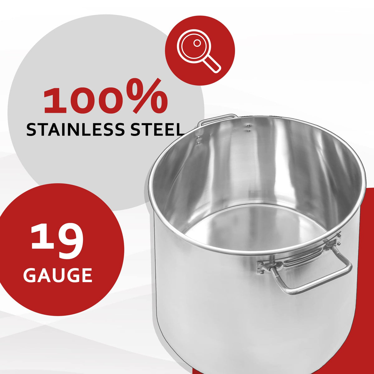 40 Quart Stainless Steel Stock Pot + Single Propane Stove F4245