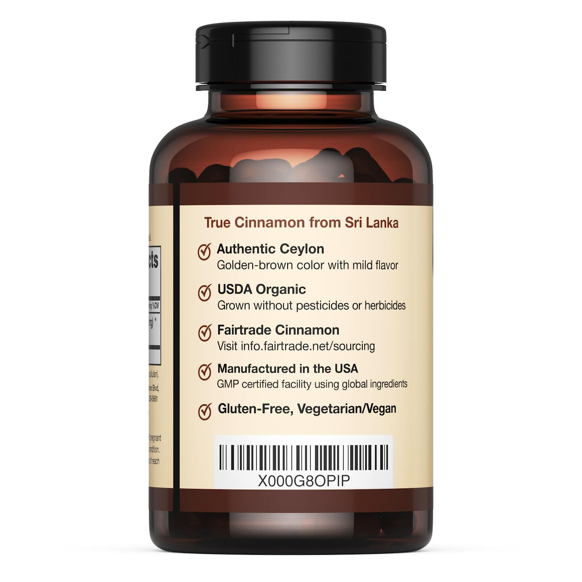 Organic Ceylon Cinnamon Capsules, 90 Count S66673