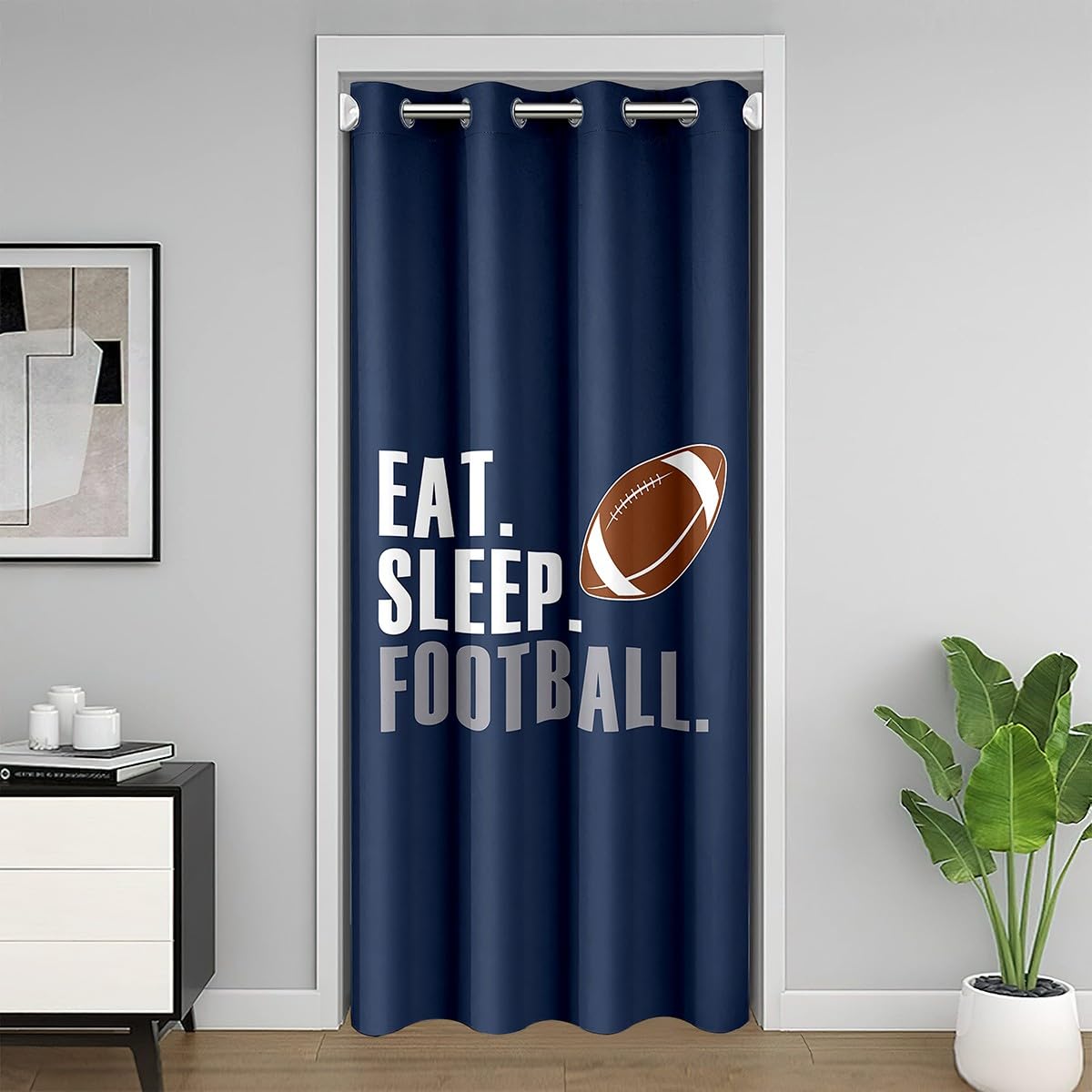 Football Doorway Curtain 34"x80" 1 Panel S94575