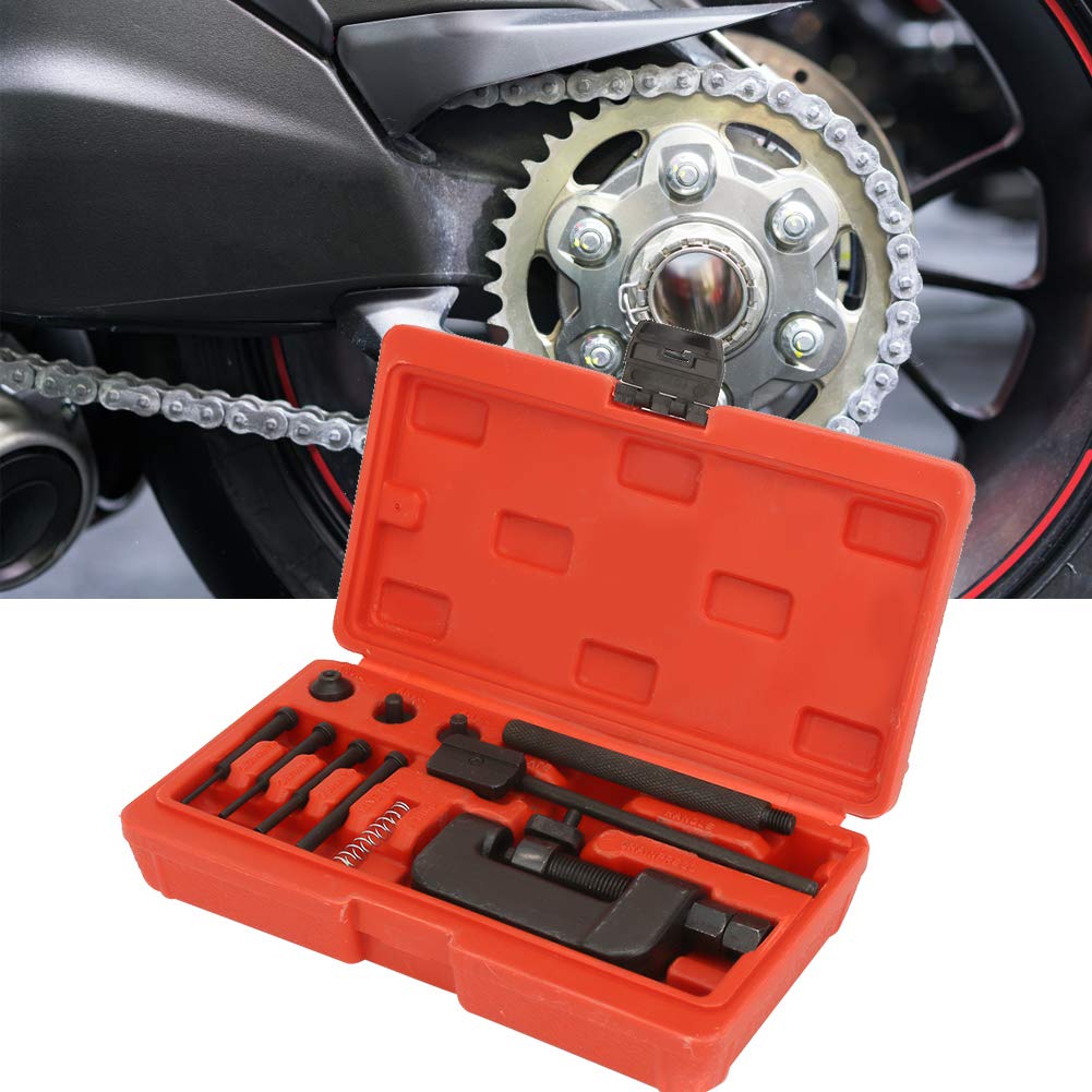 13PC Motorcycle Chain Breaker Rivet Tool Set with Carrying Case H74355