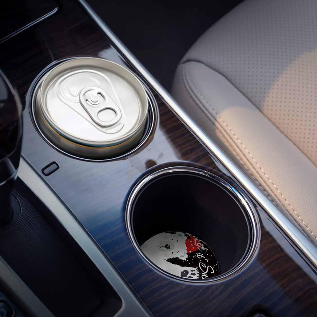 Black Ceramic Car Coasters 6 Piece Set L65047