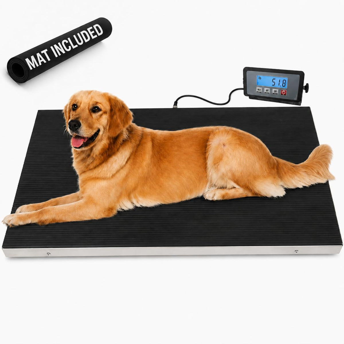 Heavy Duty 660 Pounds Veterinary Dog Scale with Stainless Steel Platform I8495