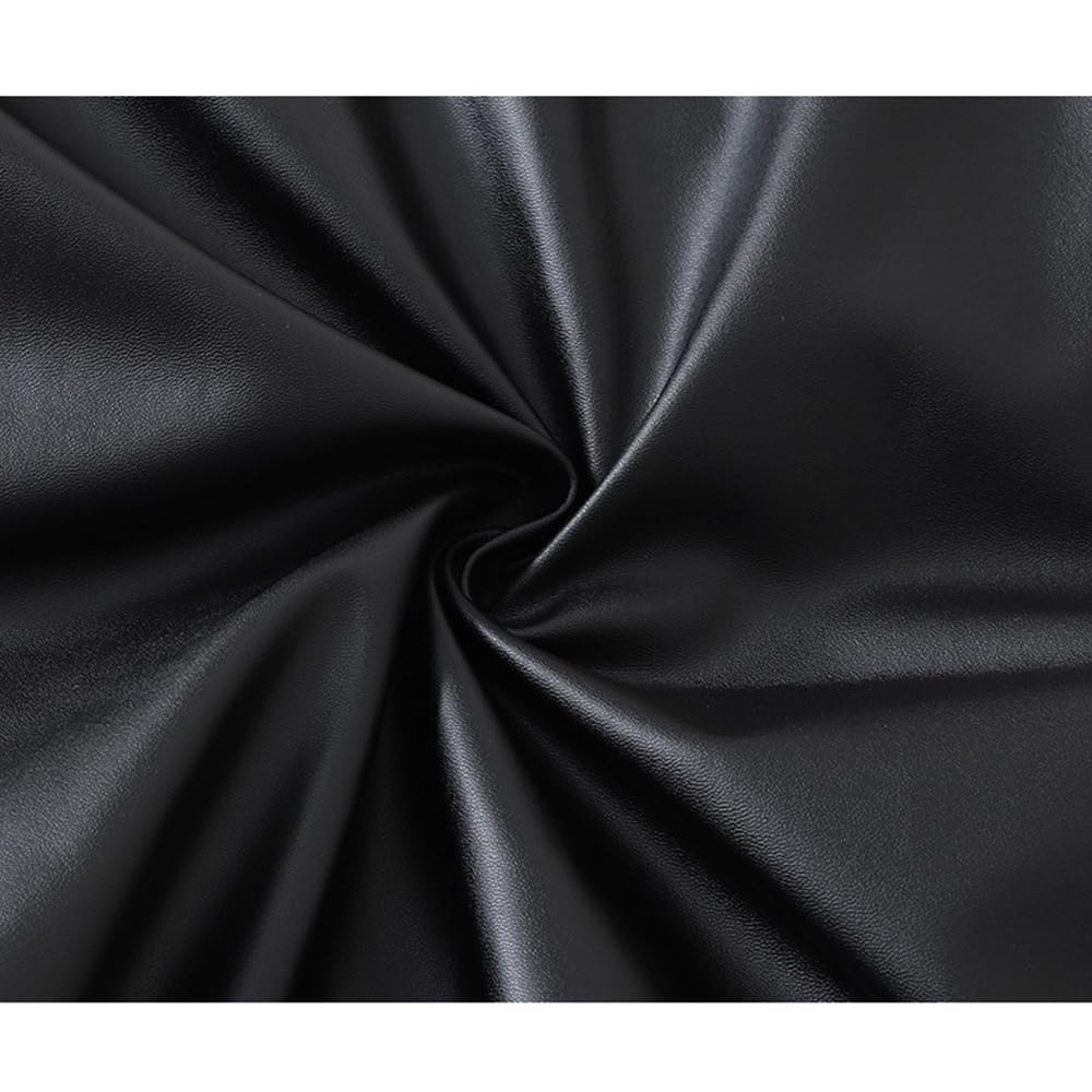 Black 2PCS Waterproof PU Leather Dining Chair Slipcovers W848