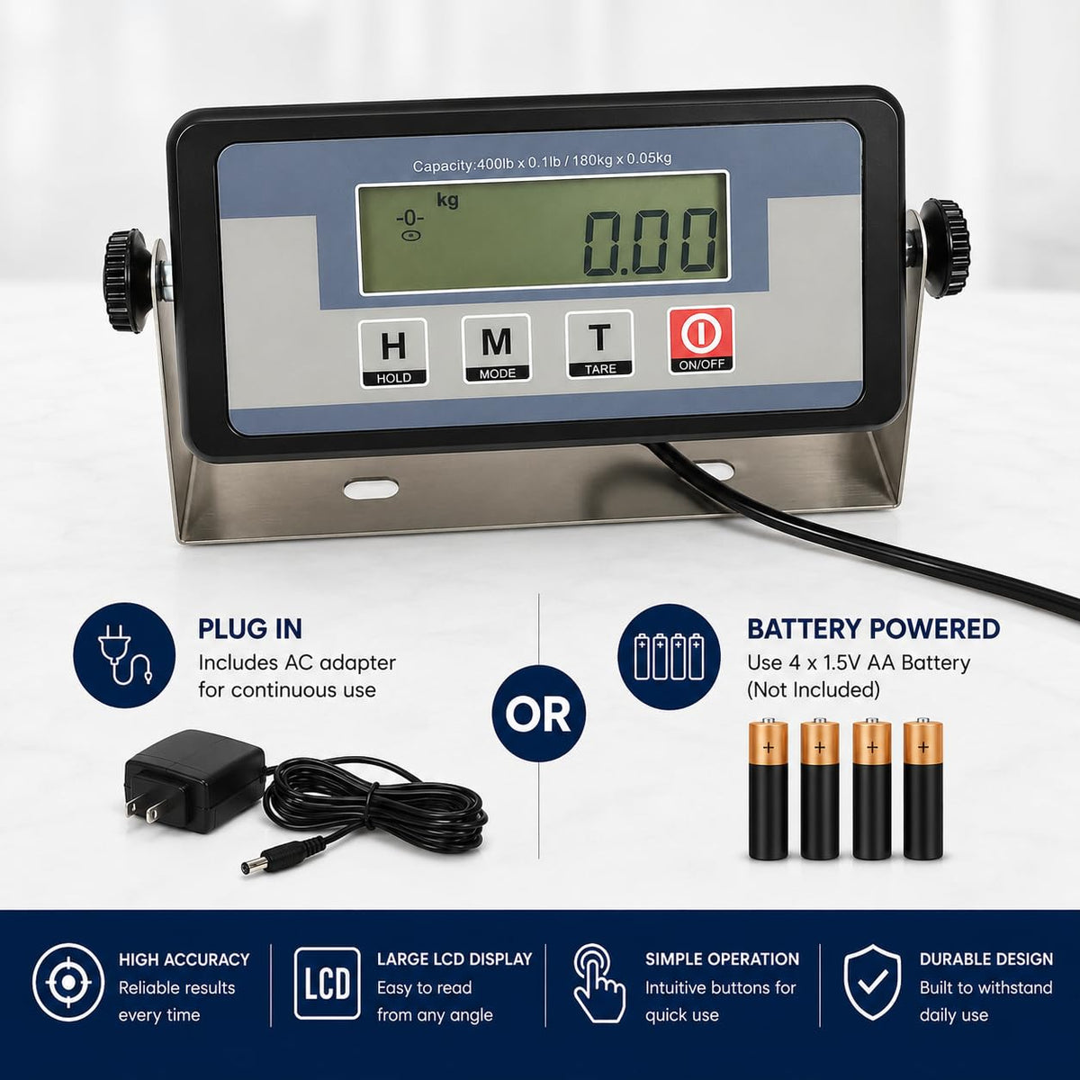 Heavy Duty 660 Pounds Veterinary Dog Scale with Stainless Steel Platform I8495