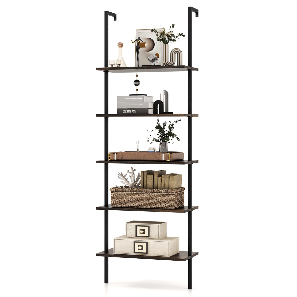 5-Tier Wall Mounted Bookshelf P90664