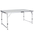 4ft Lightweight Portable Folding Camping Table with Adjustable Heights E90730