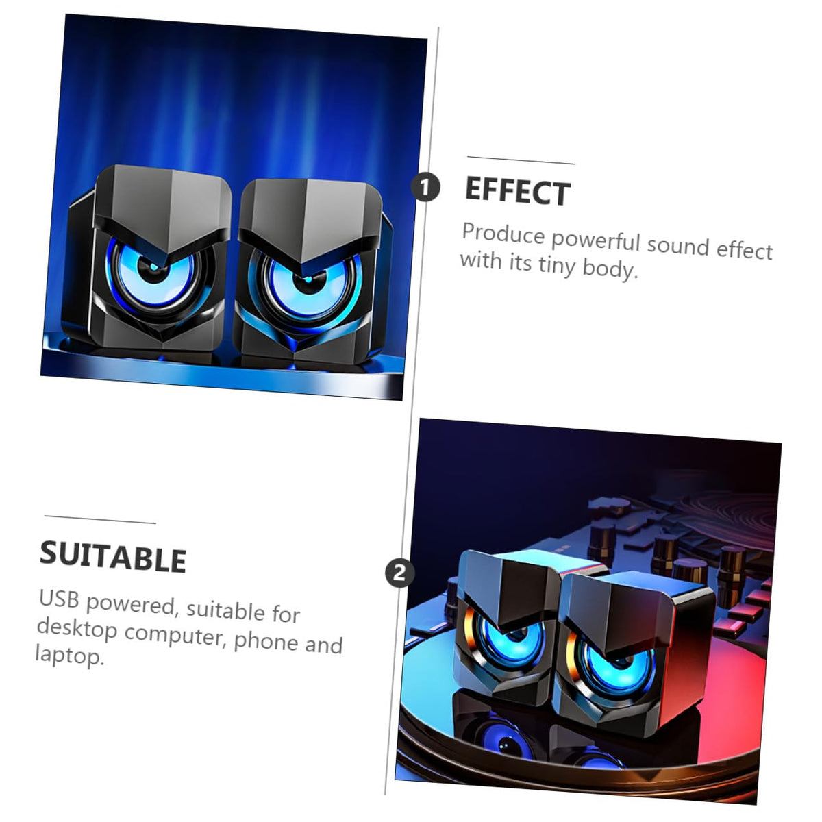 2 Pack USB Computer Speakers G4697