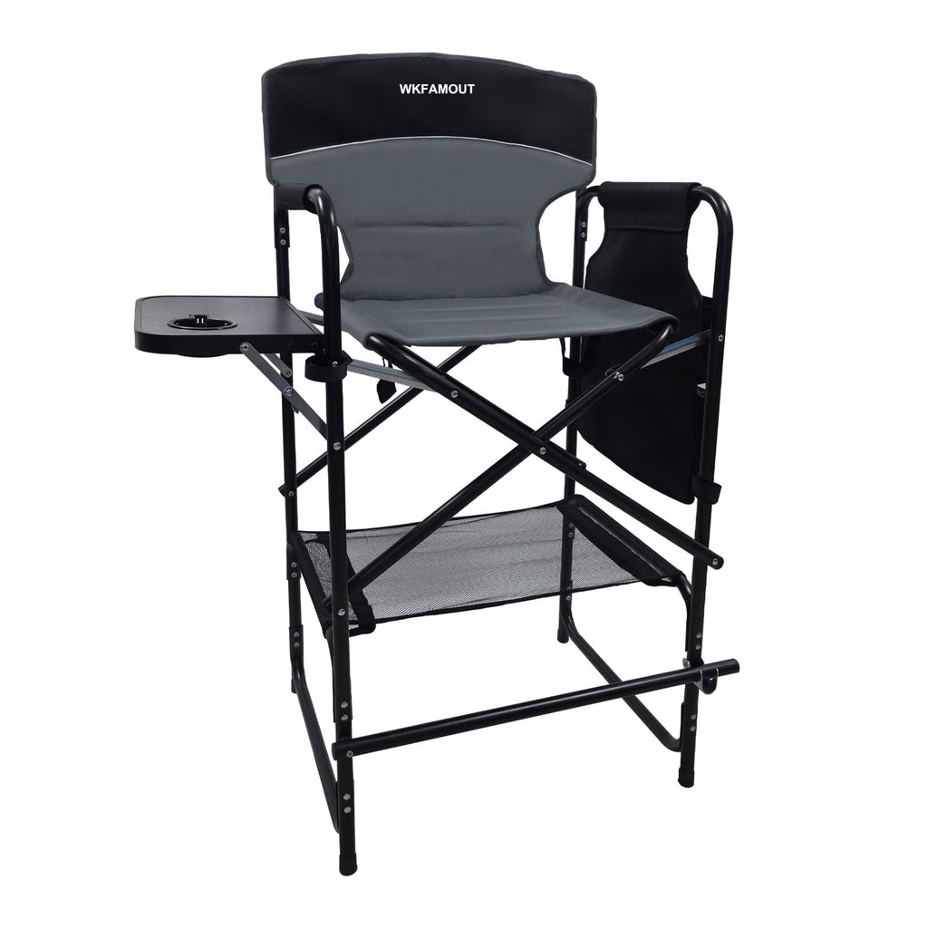 Tall Folding Director Chair with Side Table Carry Bag P210