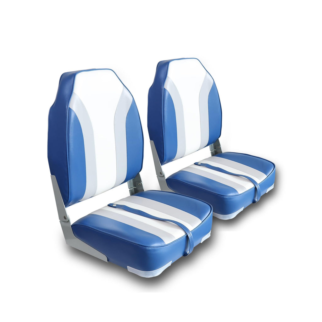 Folding Boat Seat 2 Pack White/Black F7626