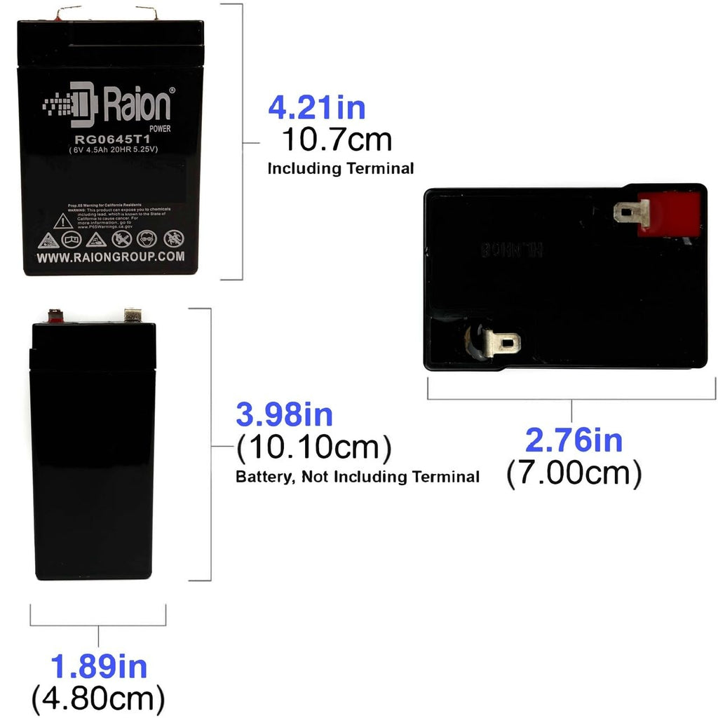 6V 4.5Ah Replacement SLA Battery 6 Pack P697085