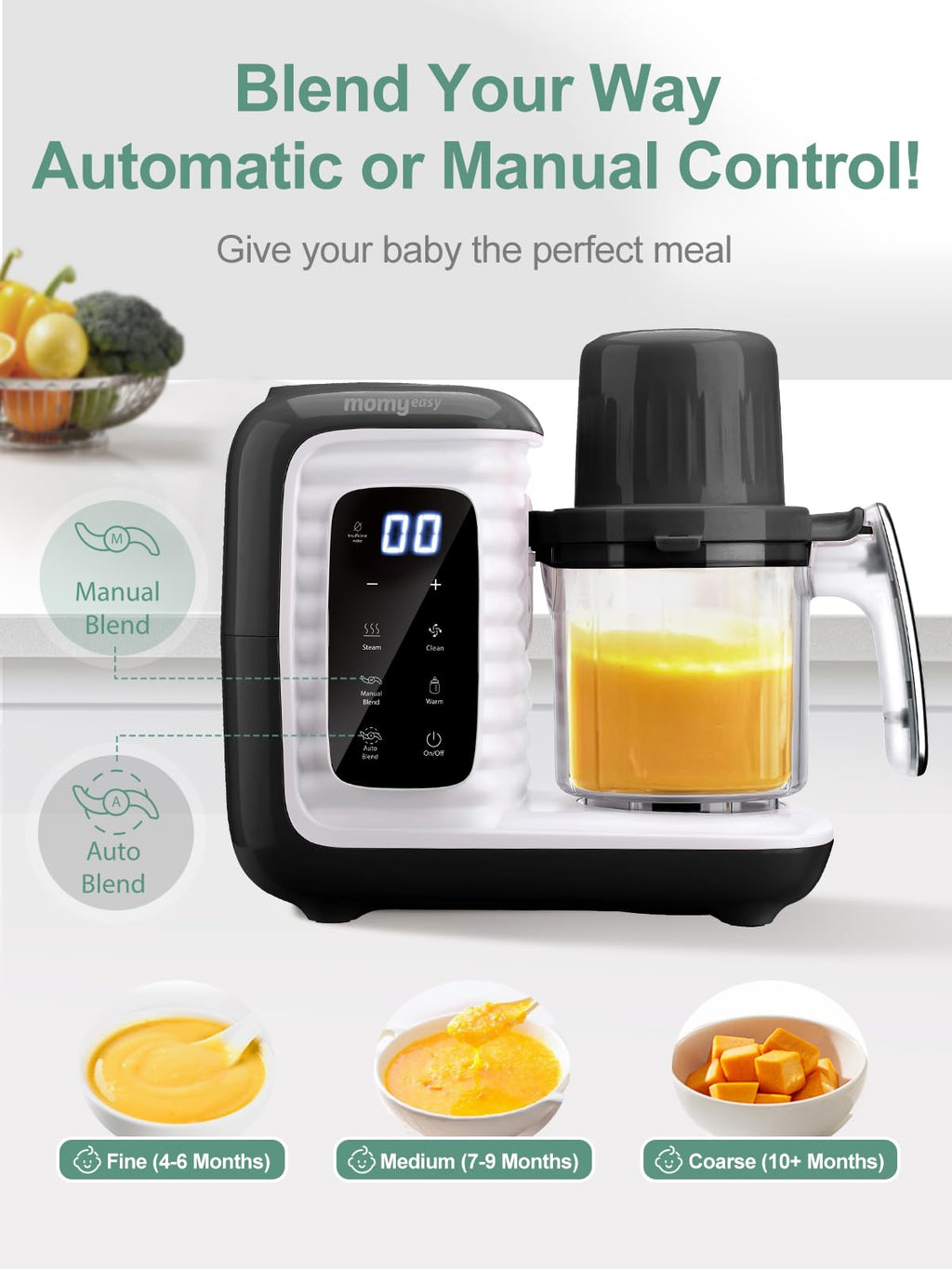 Baby Food Maker with Dual-Layer Steam Basket Y49303
