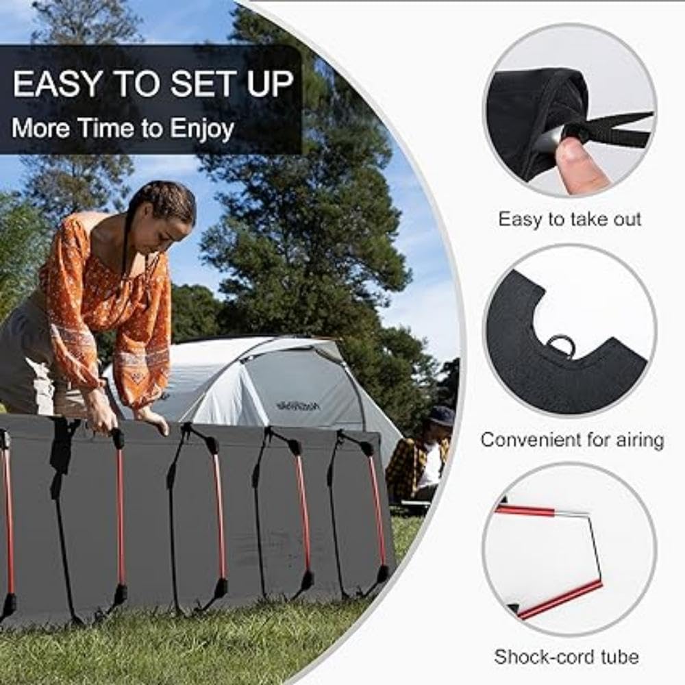 Ultralight Folding Camping Cot 330lbs W7213