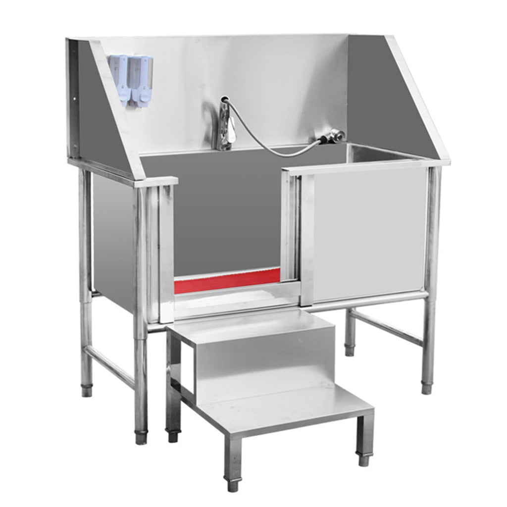 Stainless Steel Dog Bathing Station with Stairs S1776