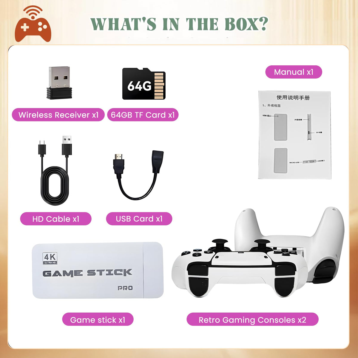 4K HDMI Retro Gaming Console O1624
