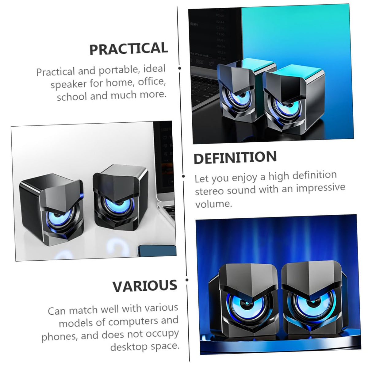 2 Pack USB Computer Speakers G4697