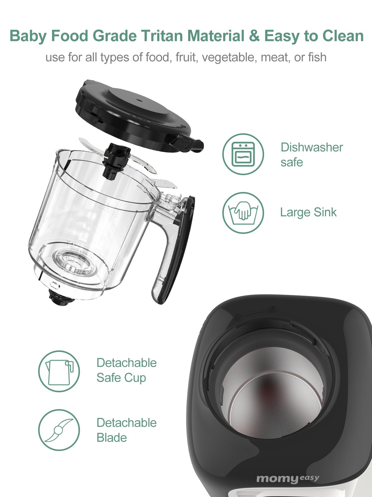 Baby Food Maker with Dual-Layer Steam Basket Y49303