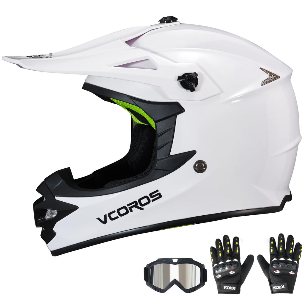 Kids Dirt Bike Helmet Set with Goggles Gloves G844052
