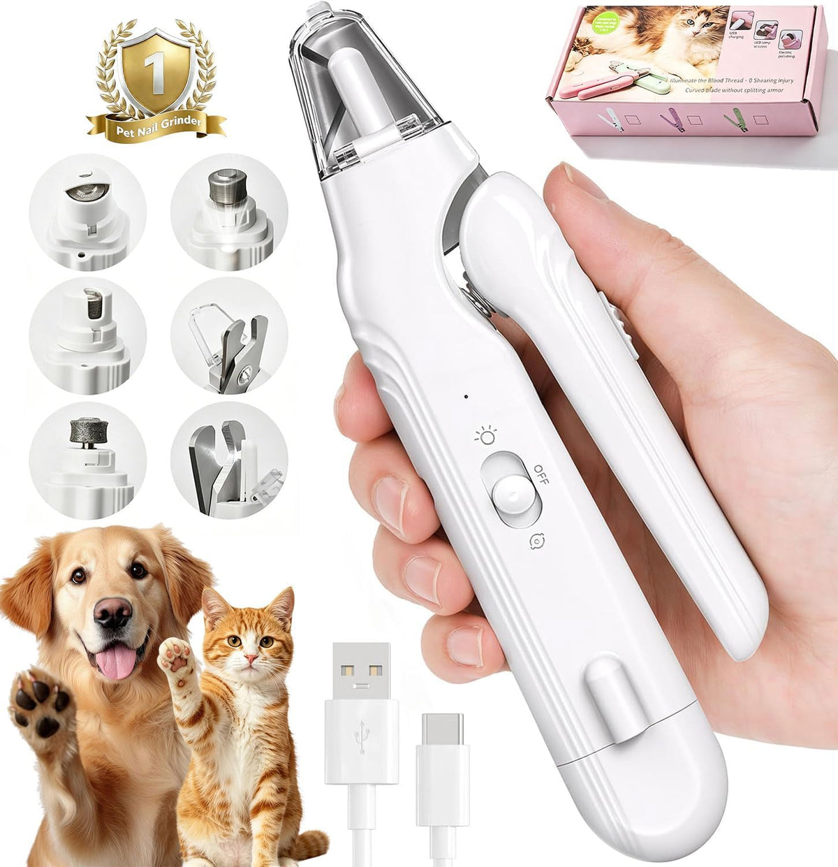 2-in-1 Dog Nail Grinder & Dog Nail Clipper C785759
