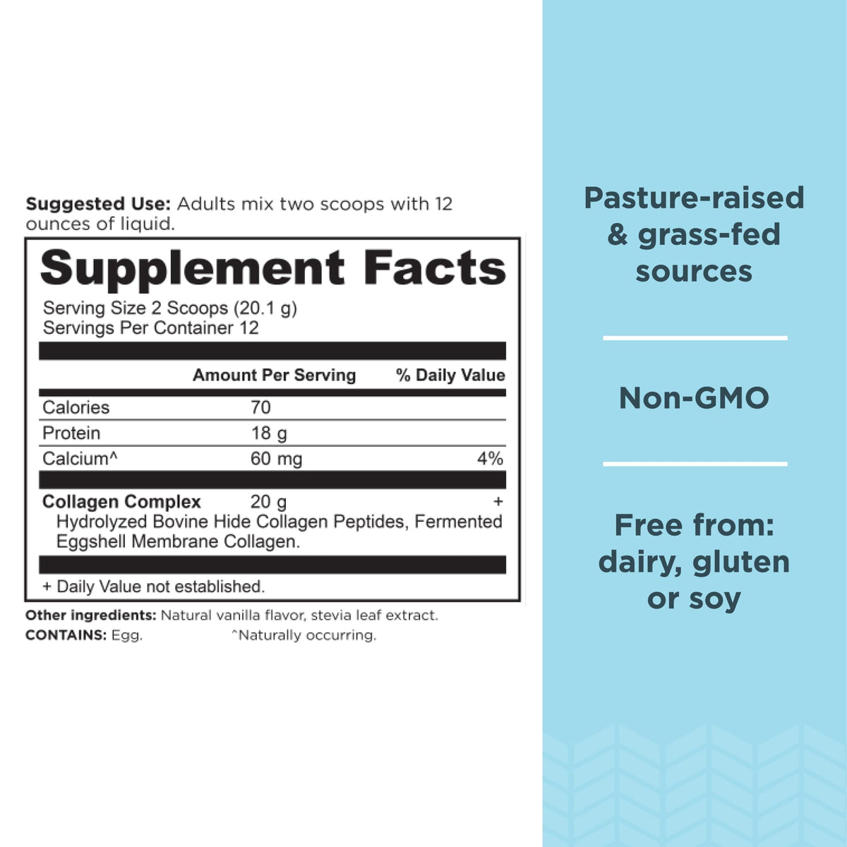 Hydrolyzed Collagen Peptides Powder Vanilla F38526