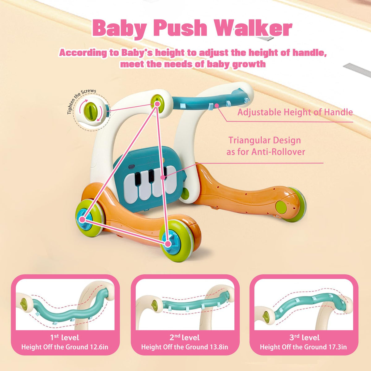 3 in 1 Baby Activity Gym Center with Music & Light L497
