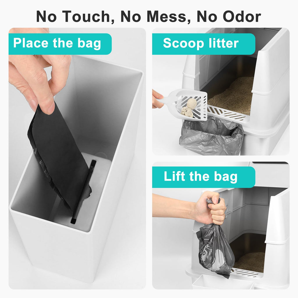 XL Stainless Steel Litter Box with Lid C7060