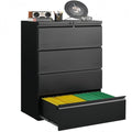 Metal File Cabinet with Lock, 4 Drawer Heavy Duty Office Storage Cabinet M975511