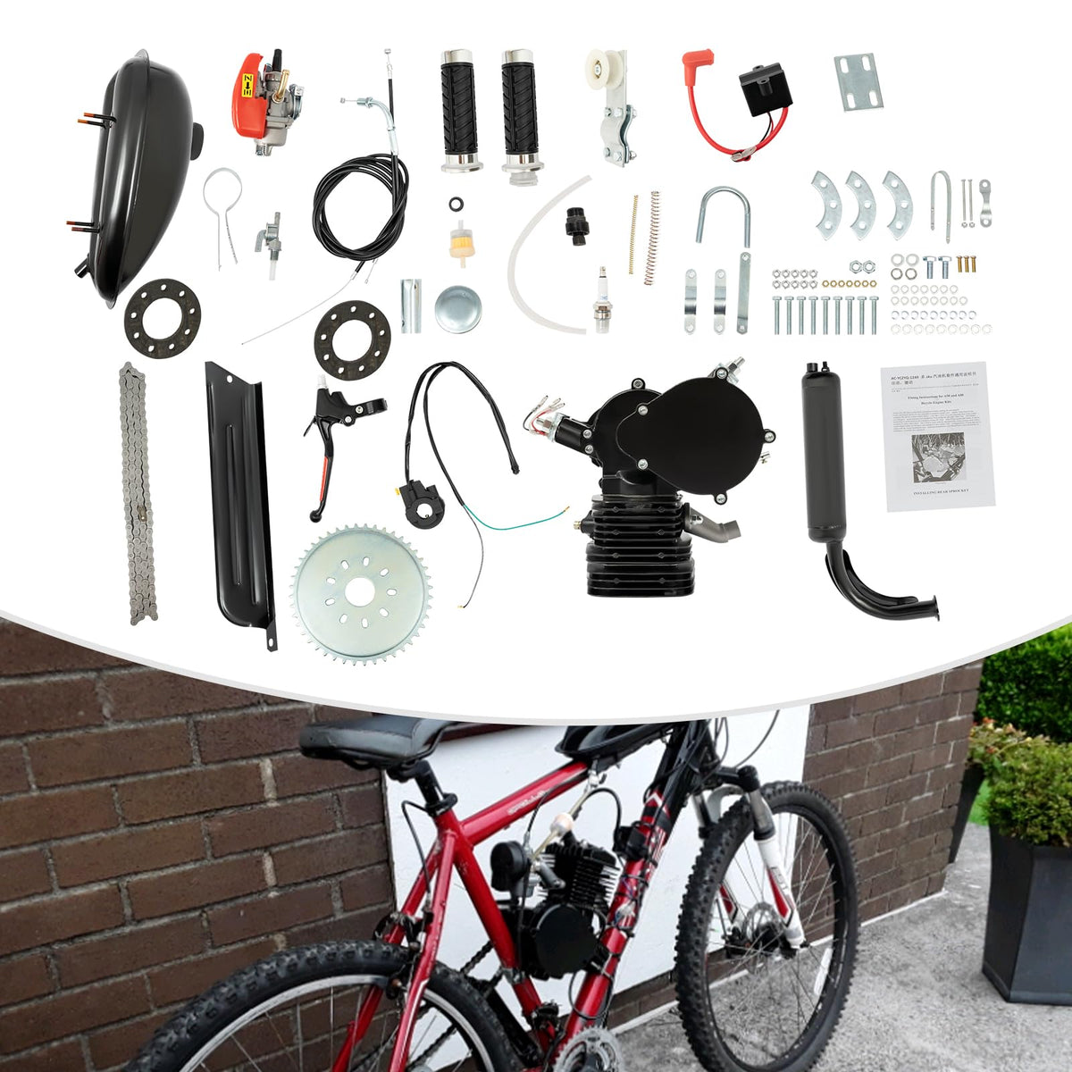 110cc 2-Stroke Bicycle Engine Kit for 26" /28" Bikes I52644