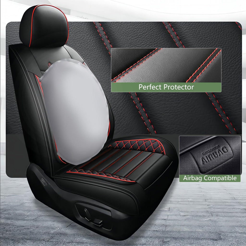 Leather 5-Seat Car Seat Covers Full Set H4006
