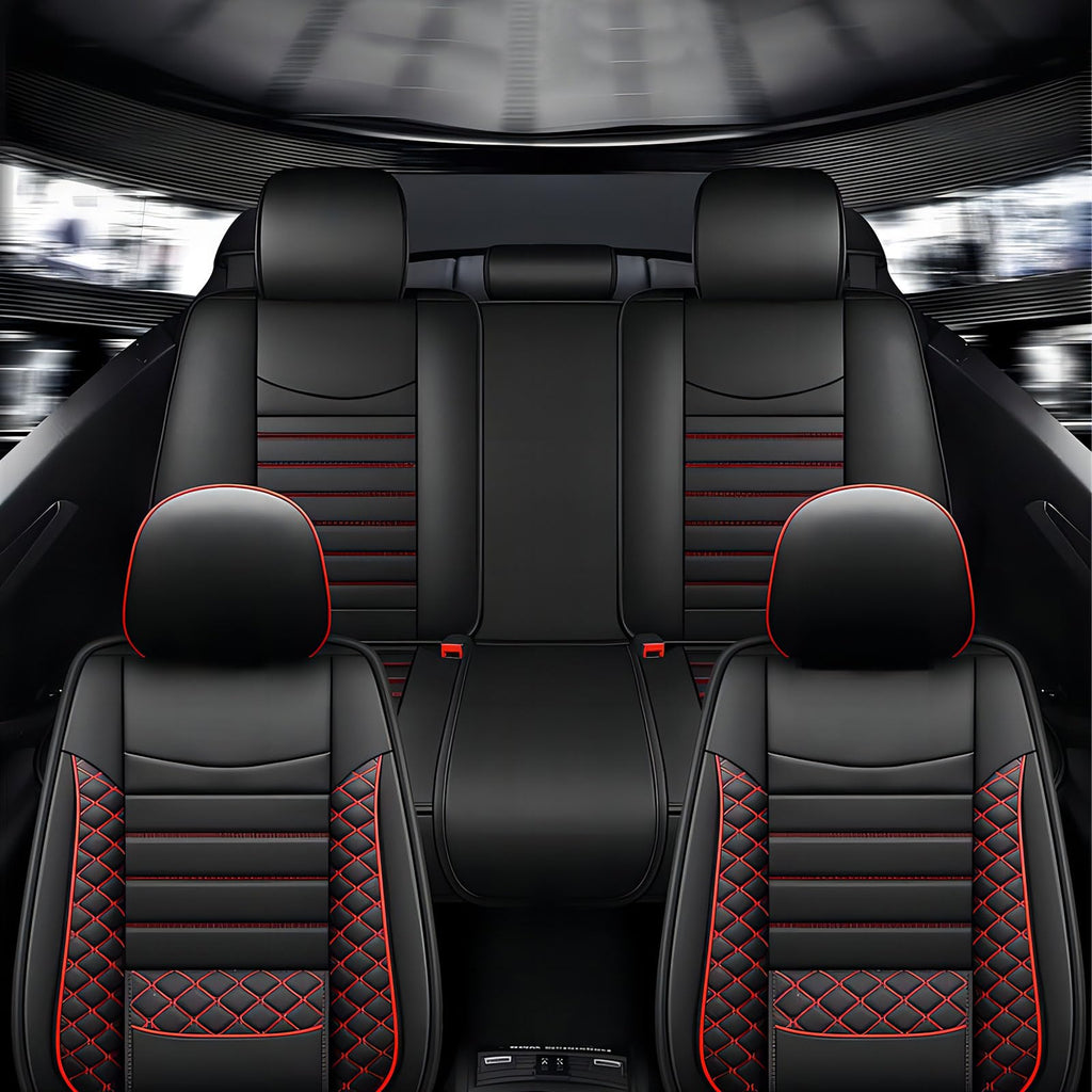 Leather 5-Seat Car Seat Covers Full Set H4006